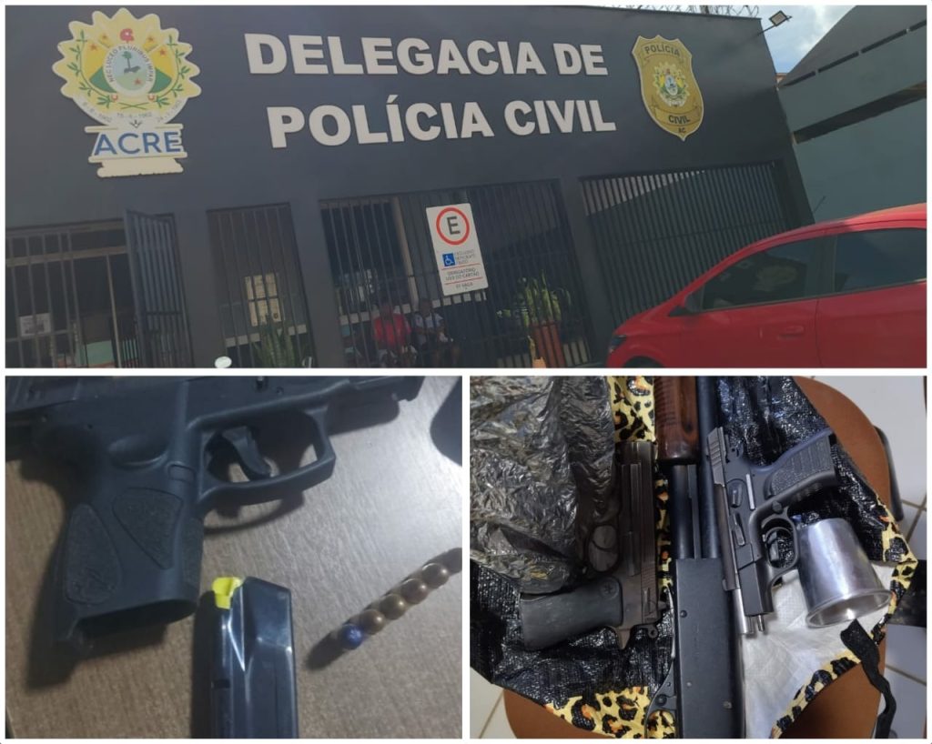 Após apreensão de arsenal de armas em Senador Guiomard, Polícia Civil manda oito para o presídio