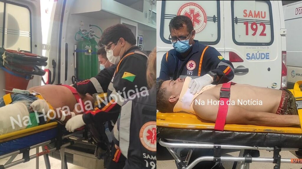 Dois ficam feridos em colisão entre carro e caminhão de coleta de lixo em Rio Branco