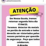 No Acre, escolas passarão a ter detector de metal No Acre, escolas passarão a ter detector de metal