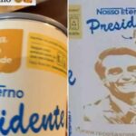 Bolsonaro recebe lata de leite condensado personalizada; Nestlé nega iniciativa Bolsonaro recebe lata de leite condensado personalizada; Nestlé nega iniciativa