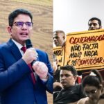 Manifestantes protestam durante posse, e Gladson rebate: ‘Não estraguem essa festa’