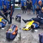 Socorrista do Samu cai sobre paciente durante atendimento e vídeo viraliza