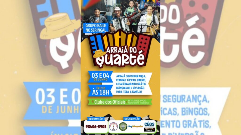 “Arraiá do Quarté” acontece neste fim de semana no clube dos oficiais PM/BM