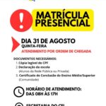 CEL disponibiliza 96 vagas remanescentes para o 2⁰ bimestre; inscrições ocorrem nesta quinta-feira presencialmente CEL disponibiliza 96 vagas remanescentes para o 2⁰ bimestre; inscrições ocorrem nesta quinta-feira presencialmente