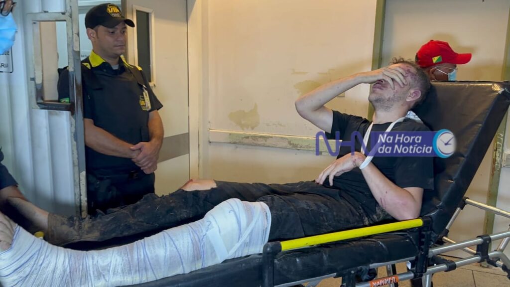 Assaltante esfaqueia homem, é atropelado e espancado durante fuga e acaba preso em Rio Branco