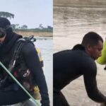 Vídeos mostram resgate de corpo de jovem que morreu afogado na Cachoeira do Abraão
