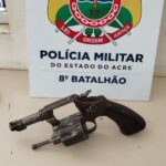 PM apreende arma de fogo na Boca do Caeté, no interior do Acre PM apreende arma de fogo na Boca do Caeté, no interior do Acre