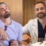 Reynaldo Gianecchini e Thales Bretas são vistos deixando restaurante juntos no Rio