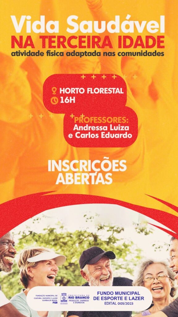 Projeto ‘Vida Saudável na Terceira Idade’ abre inscrições gratuitas
