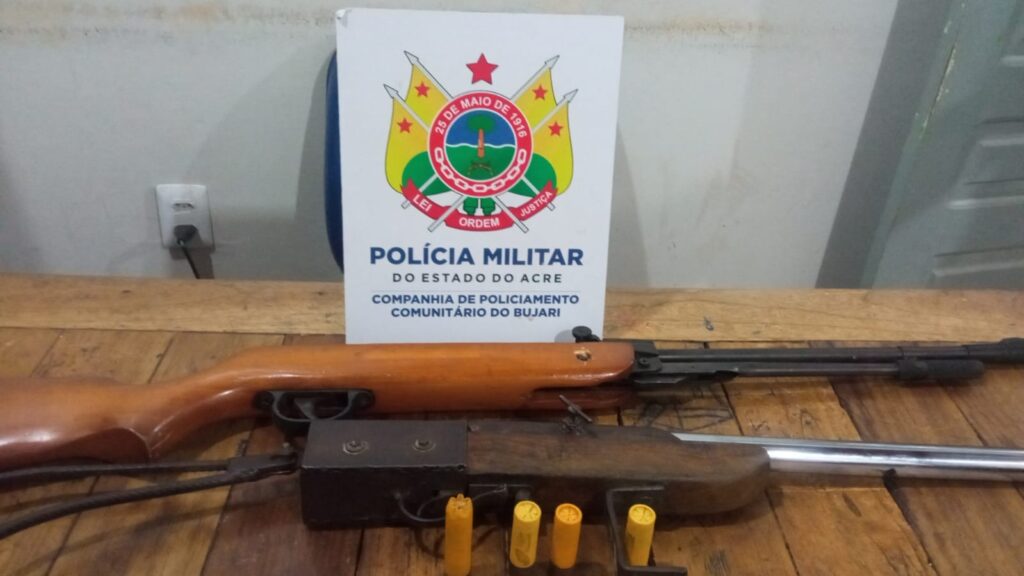 Militares apreenderam armas de fogo no Bujari