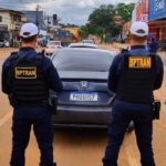 Batalhão de trânsito apreende veículo adulterado no trevo de Senador Guiomard Batalhão de trânsito apreende veículo adulterado no trevo de Senador Guiomard