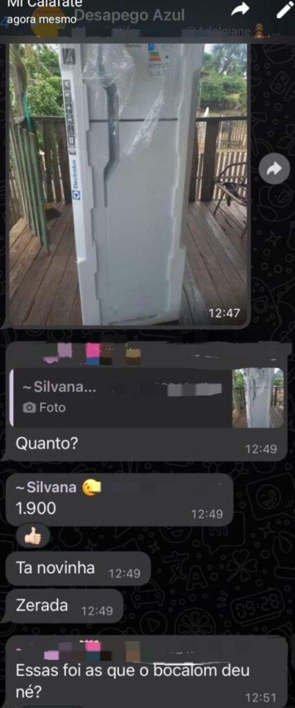 Na capital, eletrodomésticos dados pela prefeitura estão sendo vendidos em grupos de desapego