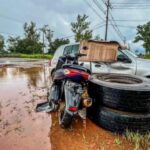 Roda solta de carreta e provoca acidente na Via Verde, em Rio Branco Roda solta de carreta e provoca acidente na Via Verde, em Rio Branco
