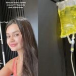 Franciny Ehlke aplica soro que faz cabelo crescer e causa polêmica