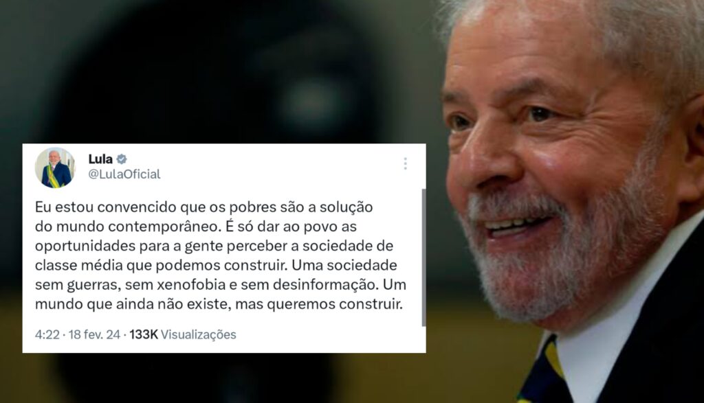 “Estou convencido que os pobres são a solução do mundo contemporâneo”, disse Lula