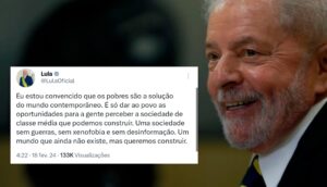“Estou convencido que os pobres são a solução do mundo contemporâneo”, disse Lula