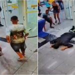 Adolescente toma arma e atira em vigilante dentro de banco; Samu e PM são acionados Adolescente toma arma e atira em vigilante dentro de banco; Samu e PM são acionados