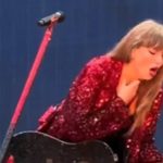 Vídeo: Taylor Swift se engasga com inseto durante show