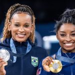 Simone Biles diz que não quer mais competir com Rebeca Andrade