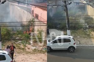 Usuários de entorpecentes tocam fogo em terreno próximo ao PS de Rio Branco
