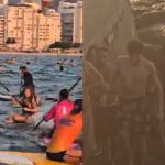 Banhistas que faziam esporte em Copacabana são arrastados contra pedras durante ventania; 100 pessoas foram resgatadas Banhistas que faziam esporte em Copacabana são arrastados contra pedras durante ventania; 100 pessoas foram resgatadas