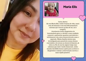 Vaquinha online busca salvar naria, bebê de 8 meses com doença rara