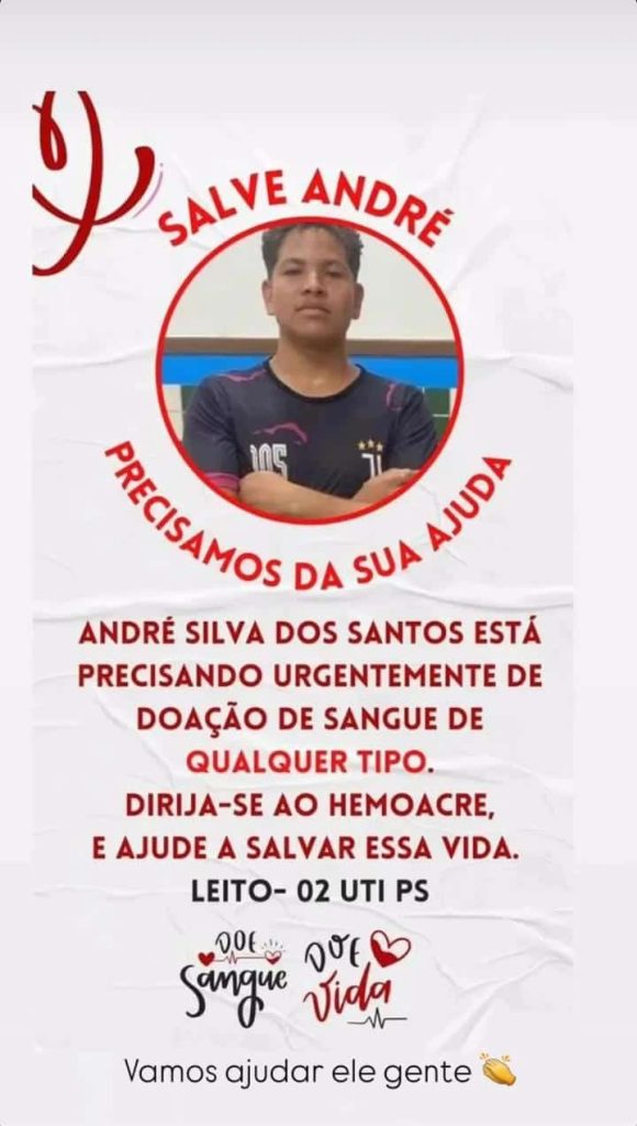 Família pede doação de sangue para sobrevivente de ataque mortal no Taquari