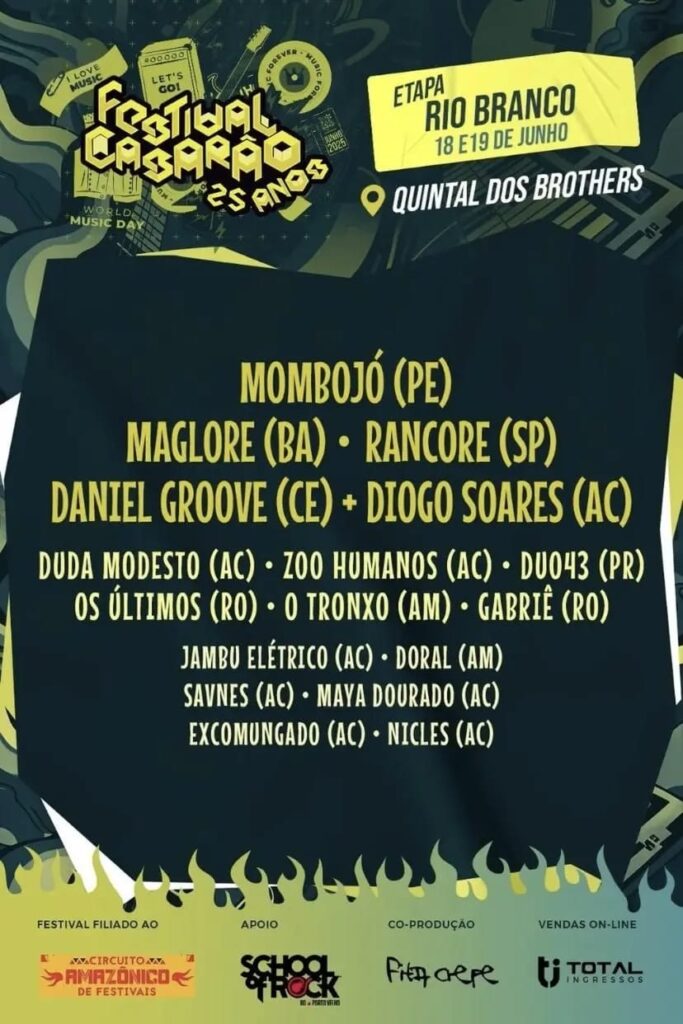 Festival Casarão invade Rio Branco com line-up Eclético e impulso à cena alternativa acreana