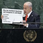 Sob aplausos e vaias, Netanyahu cita 'mapa do terror' do Irã e ameaça Hamas na ONU Sob aplausos e vaias, Netanyahu cita 'mapa do terror' do Irã e ameaça Hamas na ONU