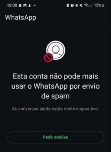 WhatsApp bloqueia contas de usuários por spam; possível falha de serviço