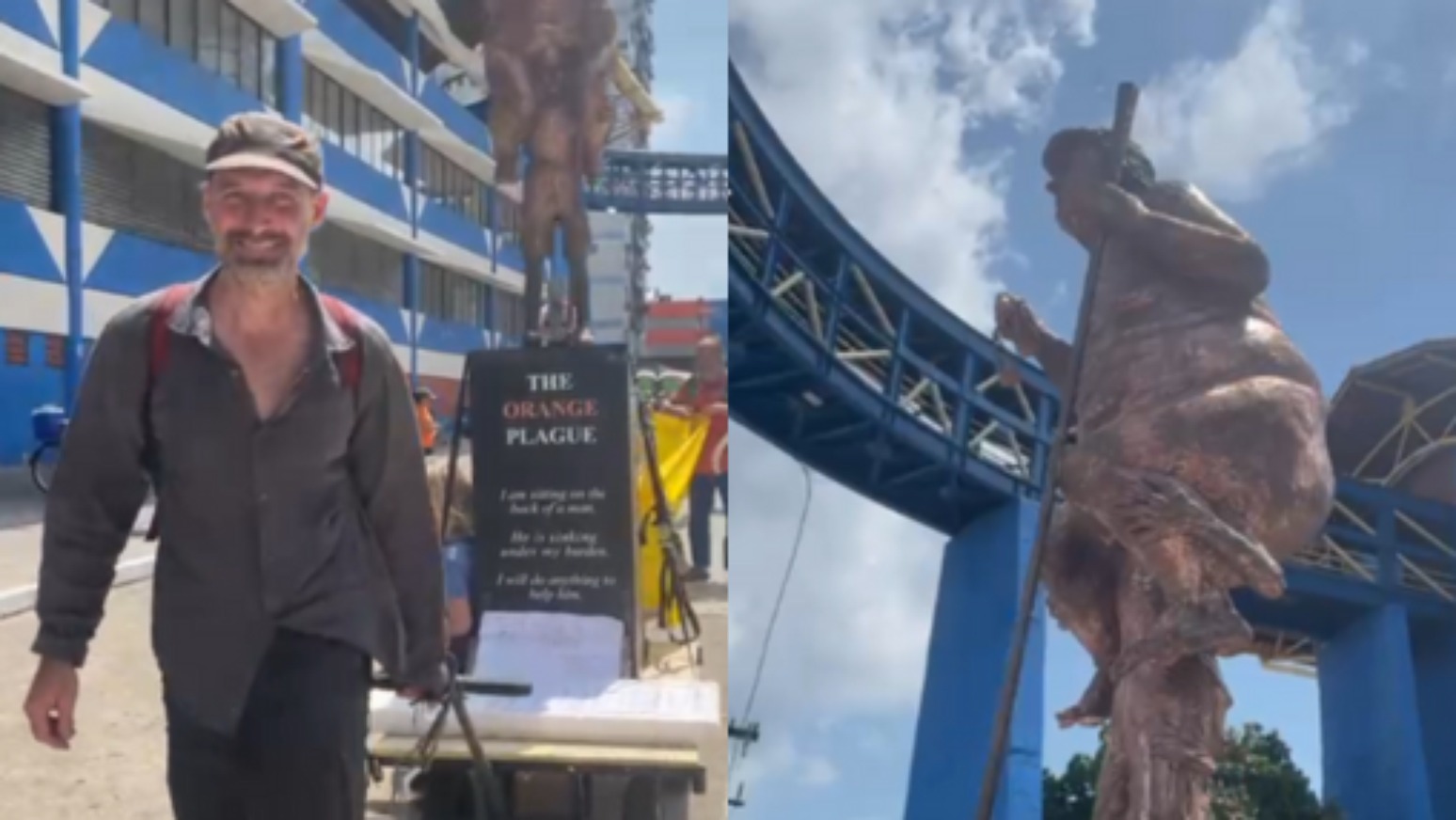 'A praga laranja': artista dinamarquês traz à COP30 estátua que retrata Trump como ameaça ao clima 'A praga laranja': artista dinamarquês traz à COP30 estátua que retrata Trump como ameaça ao clima