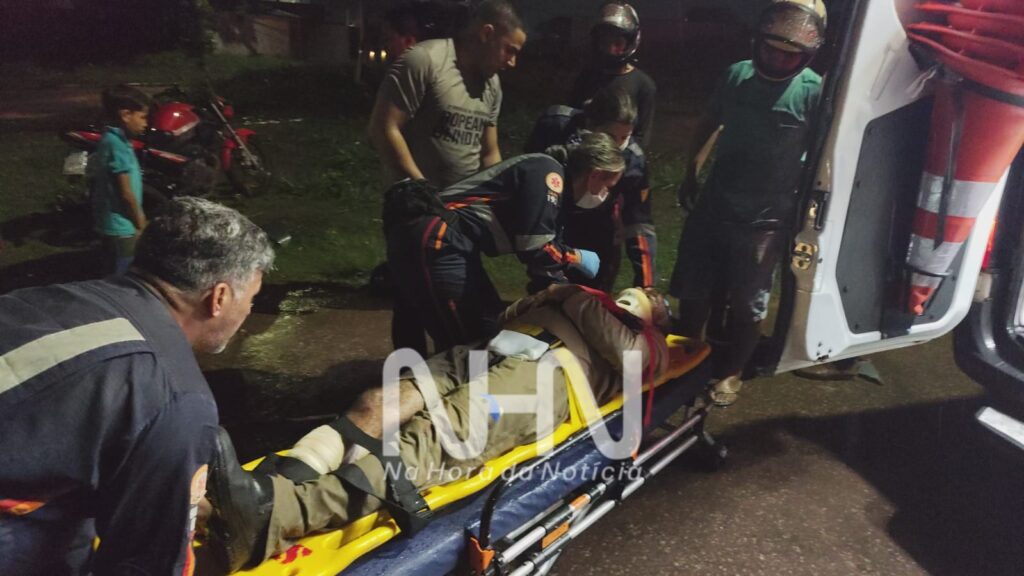 Motociclista sofre fratura exposta após colisão entre carro e moto no Tancredo Neves, em Rio Branco