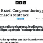 'Drástica redução' e 'atmosfera tempestuosa': imprensa internacional repercurte aprovação de PL que beneficia Bolsonaro 'Drástica redução' e 'atmosfera tempestuosa': imprensa internacional repercurte aprovação de PL que beneficia Bolsonaro