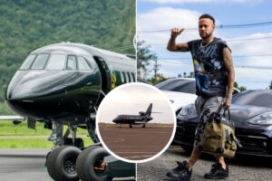 Avião do Neymar de R$ 250 milhões que pousou em SC é capaz de cruzar continentes sem escalas
