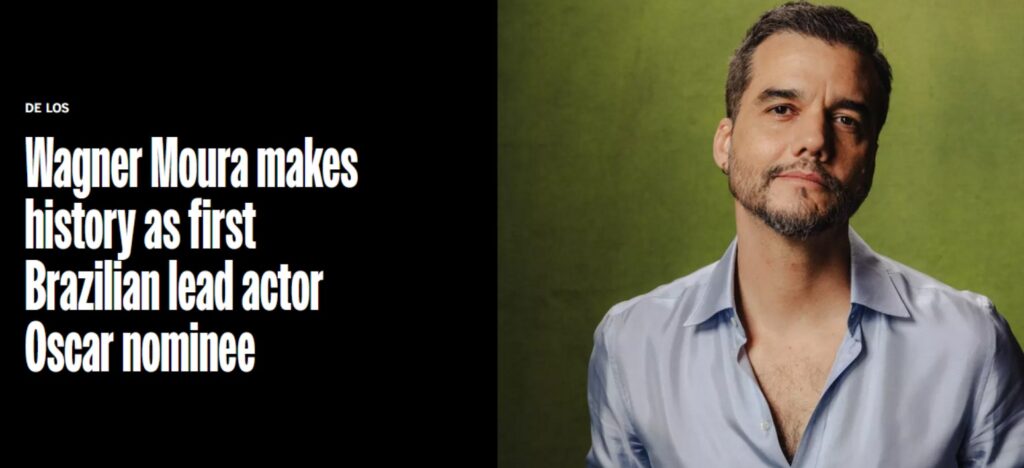 ‘Fizeram história’: veja repercussão internacional de indicações de Wagner Moura e ‘O Agente Secreto’ ao Oscar
