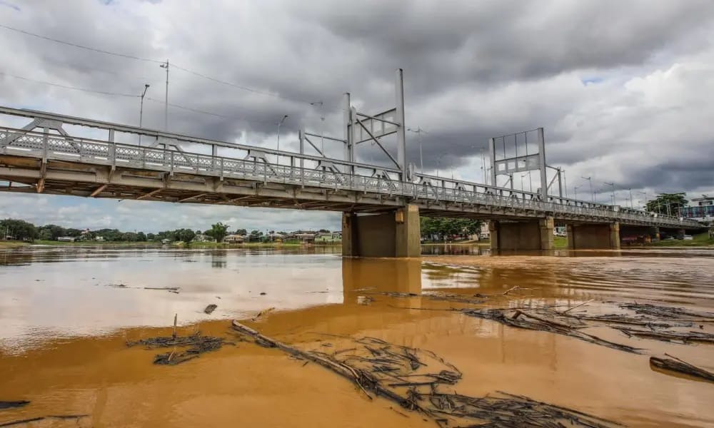 Rio Acre atinge 15,31 metros em Rio Branco; nível segue em alta apesar de ausência de chuvas