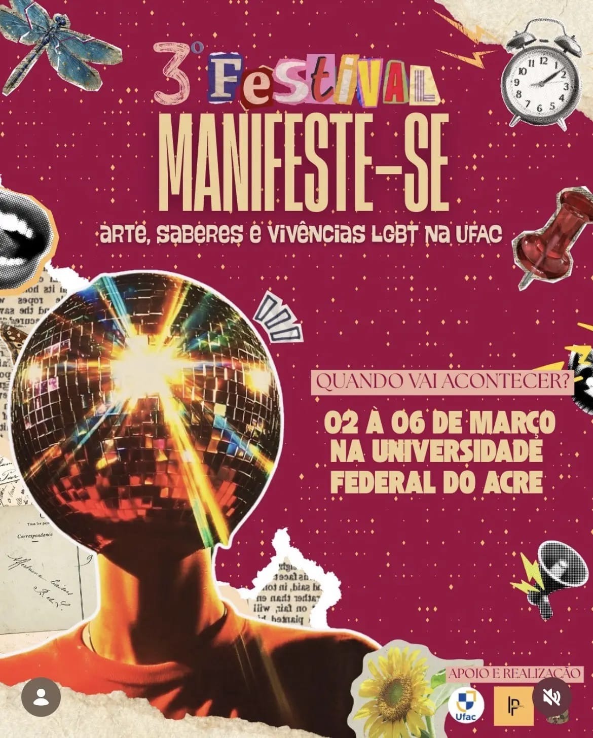 Inscrições abertas para Festival Manifeste-se: Ufac promove programação gratuita sobre temáticas LGBT
