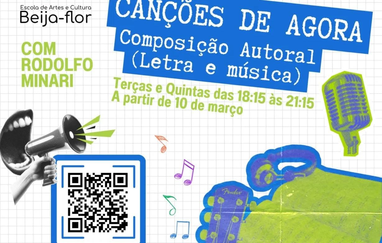 Escola Beija-Flor abre inscrições para 5 cursos gratuitos de arte e cultura; aulas começam em março