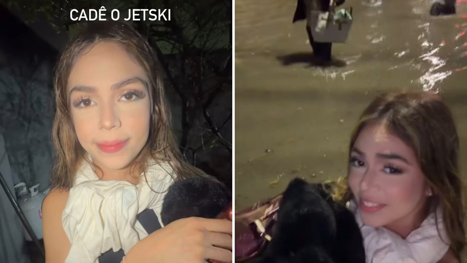 Melody fica presa em enchente no Rio e precisa abandonar carro de luxo Melody fica presa em enchente no Rio e precisa abandonar carro de luxo