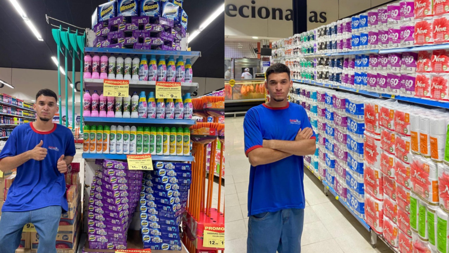 'Tudo na minha vida é arte': repositor de supermercado viraliza ao transformar prateleiras em criações visuais