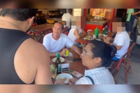 Fraude por R$ 1 milhão: veja policial abordando tio e sobrinha em bar