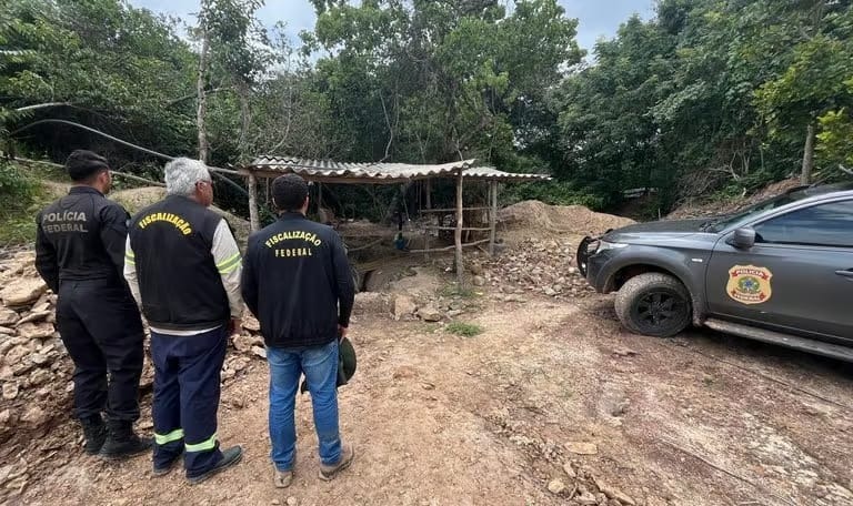 PF e ANM deflagram operação contra garimpo ilegal no Tocantins; suspeito é preso e uso de mercúrio é flagrado