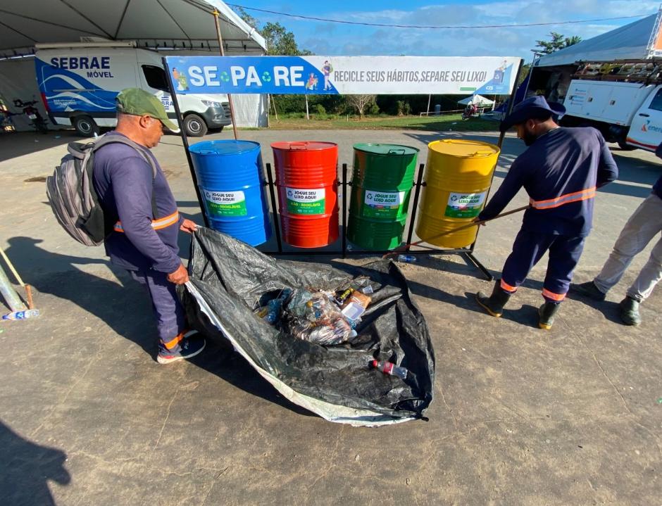 Mais de 70 toneladas de resíduos são retiradas da área da Expoacre Juruá até agora
