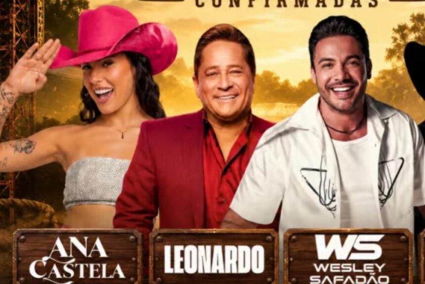 ExpoAcre 2026: Leonardo, Wesley Safadão e Ana Castela são atrações com entrada livre