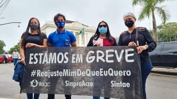 Sinteac convoca servidores da rede estadual para manifestação em frente ao Palácio Rio Branco na próxima sexta-feira