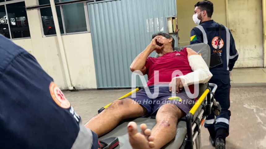 Colisão entre motos deixa três pessoas feridas no bairro Cerâmica, em Rio Branco