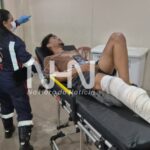 Entregador sofre fratura exposta após motorista invadir preferencial e fugir do local do acidente em Rio Branco