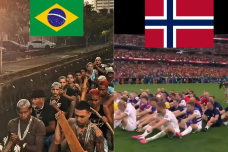 Brasileiros provocam Noruega ao recriar remada viking em canal de esgoto com 'ratos'