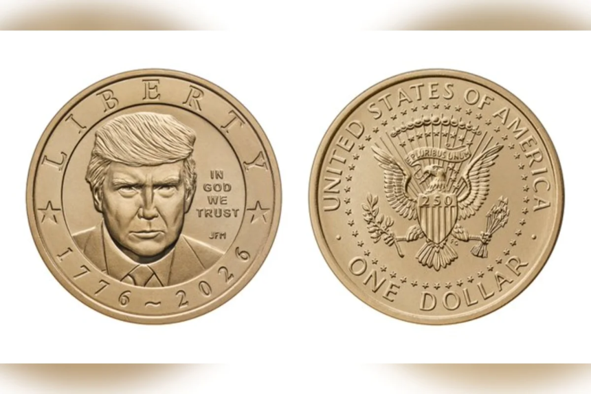 EUA começa a produzir moeda de US$ 1 com o rosto de Trump EUA começa a produzir moeda de US$ 1 com o rosto de Trump