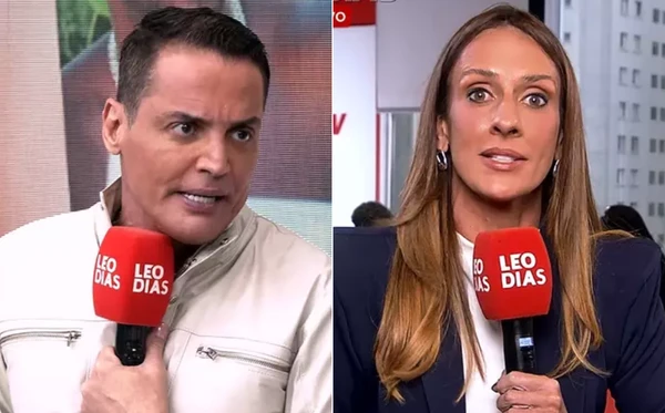 Leo Dias perde a paciência ao vivo e acusa repórter de 'se vender' por produtos da WePink, marca de Virginia Leo Dias perde a paciência ao vivo e acusa repórter de 'se vender' por produtos da WePink, marca de Virginia